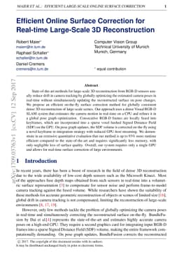 Efficient Online Surface Correction for Real-time Large-Scale 3D
  Reconstruction