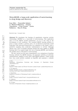 Meta-QSAR: a large-scale application of meta-learning to drug design and
  discovery
