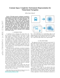 Constant Space Complexity Environment Representation for Vision-based
  Navigation