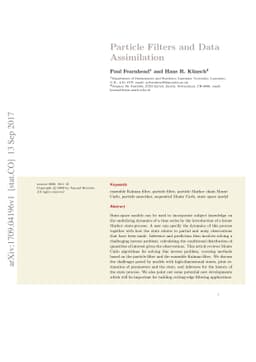 Particle Filters and Data Assimilation