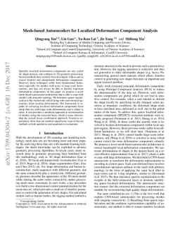 Mesh-based Autoencoders for Localized Deformation Component Analysis