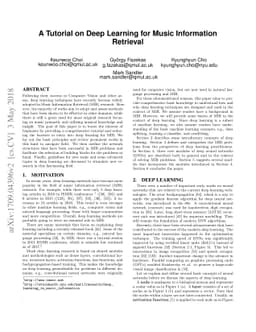 A Tutorial on Deep Learning for Music Information Retrieval