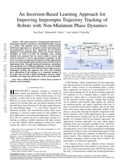 An Inversion-Based Learning Approach for Improving Impromptu Trajectory
  Tracking of Robots with Non-Minimum Phase Dynamics