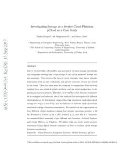 Investigating Storage as a Service Cloud Platform: pCloud as a Case
  Study