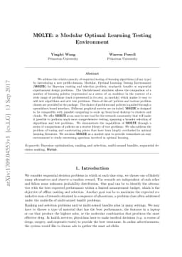 MOLTE: a Modular Optimal Learning Testing Environment