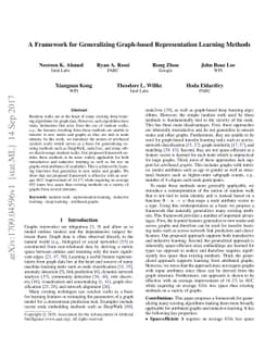 A Framework for Generalizing Graph-based Representation Learning Methods