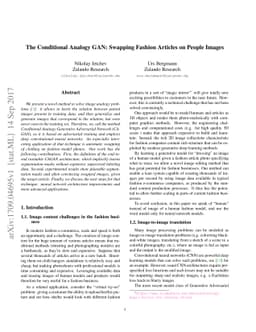 The Conditional Analogy GAN: Swapping Fashion Articles on People Images