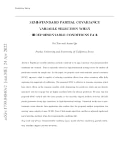 Semi-standard partial covariance variable selection when irrepresentable
  conditions fail