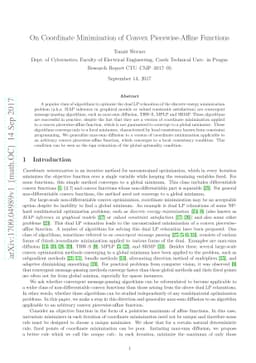 On Coordinate Minimization of Convex Piecewise-Affine Functions