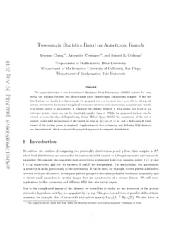 Two-sample Statistics Based on Anisotropic Kernels