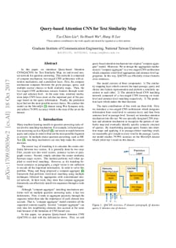 Query-based Attention CNN for Text Similarity Map