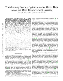 Transforming Cooling Optimization for Green Data Center via Deep
  Reinforcement Learning
