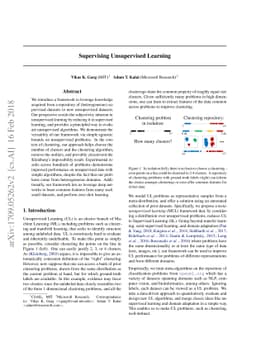 Supervising Unsupervised Learning