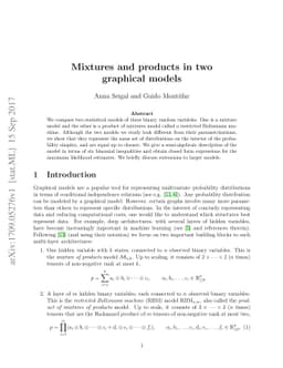 Mixtures and products in two graphical models
