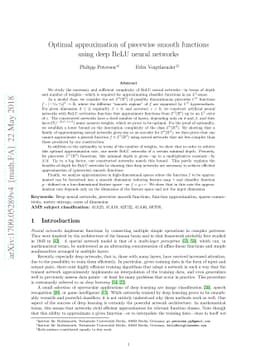 Optimal approximation of piecewise smooth functions using deep ReLU
  neural networks