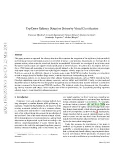 Top-Down Saliency Detection Driven by Visual Classification