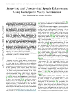 Supervised and Unsupervised Speech Enhancement Using Nonnegative Matrix
  Factorization