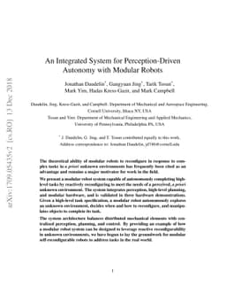 An Integrated System for Perception-Driven Autonomy with Modular Robots
