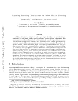 Learning Sampling Distributions for Robot Motion Planning