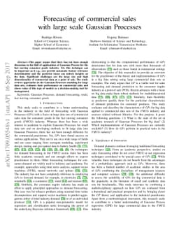 Forecasting of commercial sales with large scale Gaussian Processes