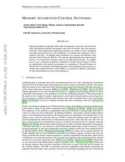 Memory Augmented Control Networks