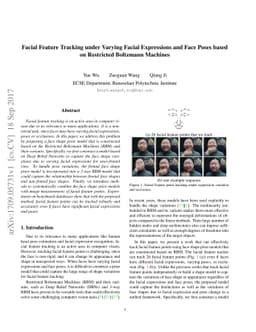 Facial Feature Tracking under Varying Facial Expressions and Face Poses
  based on Restricted Boltzmann Machines