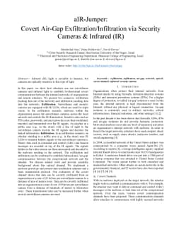 aIR-Jumper: Covert Air-Gap Exfiltration/Infiltration via Security
  Cameras & Infrared (IR)