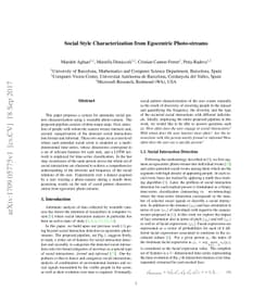 Social Style Characterization from Egocentric Photo-streams