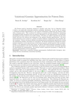 Variational Gaussian Approximation for Poisson Data