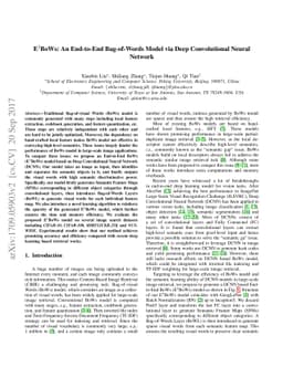 E$^2$BoWs: An End-to-End Bag-of-Words Model via Deep Convolutional
  Neural Network