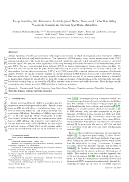 Deep Learning for Automatic Stereotypical Motor Movement Detection using
  Wearable Sensors in Autism Spectrum Disorders