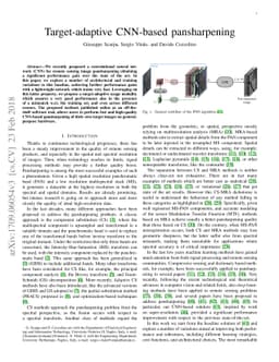 Target-adaptive CNN-based pansharpening