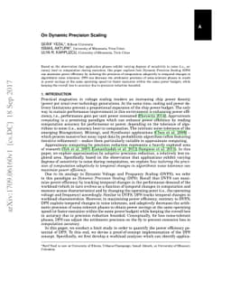 On Dynamic Precision Scaling