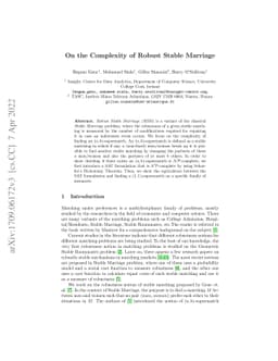 On the Complexity of Robust Stable Marriage