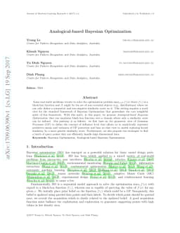 Analogical-based Bayesian Optimization