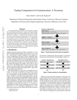 Trading Computation for Communication: A Taxonomy
