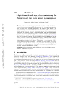 High-dimensional posterior consistency for hierarchical non-local priors
  in regression