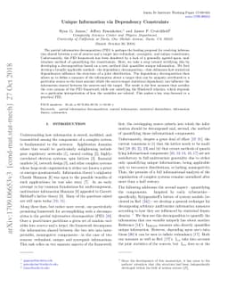 Unique Information via Dependency Constraints