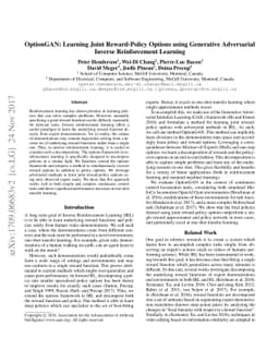OptionGAN: Learning Joint Reward-Policy Options using Generative
  Adversarial Inverse Reinforcement Learning