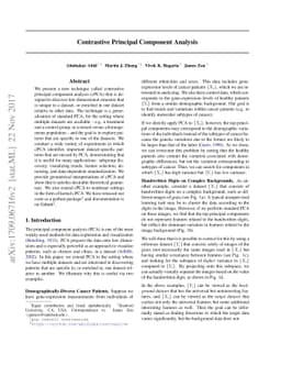 Contrastive Principal Component Analysis