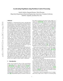 Accelerating PageRank using Partition-Centric Processing