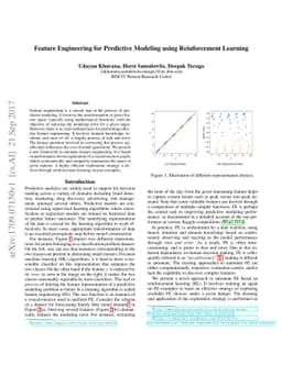 Feature Engineering for Predictive Modeling using Reinforcement Learning