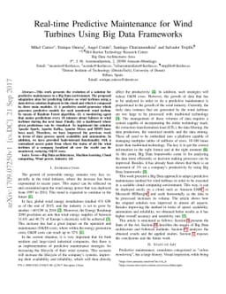 Real-time predictive maintenance for wind turbines using Big Data
  frameworks