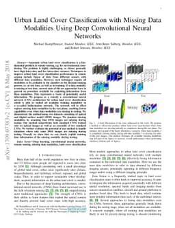 Urban Land Cover Classification with Missing Data Modalities Using Deep
  Convolutional Neural Networks