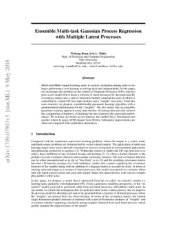 Ensemble Multi-task Gaussian Process Regression with Multiple Latent
  Processes