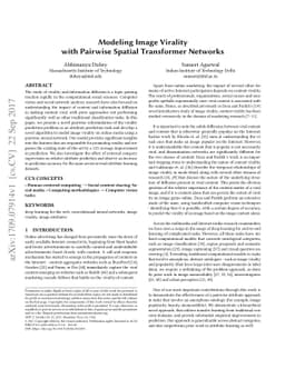 Modeling Image Virality with Pairwise Spatial Transformer Networks