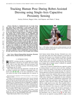 Tracking Human Pose During Robot-Assisted Dressing using Single-Axis
  Capacitive Proximity Sensing