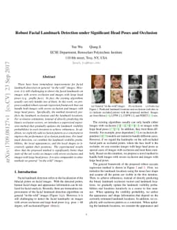Robust Facial Landmark Detection under Significant Head Poses and
  Occlusion