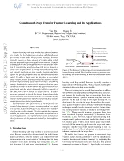 Constrained Deep Transfer Feature Learning and its Applications