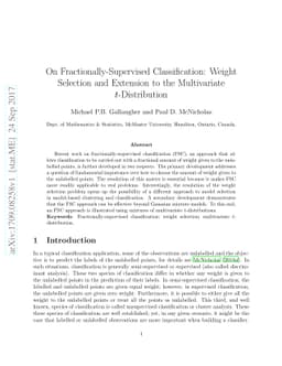 On Fractionally-Supervised Classification: Weight Selection and
  Extension to the Multivariate t-Distribution